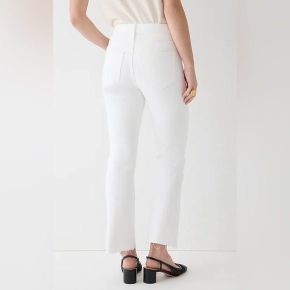 J. Crew Petite 9" demi boot crop jeans BQ303 white wash - Picture 3 of 8